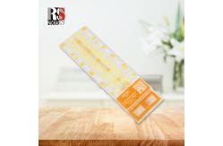 China Food Poly Packaging Bags With Small Cross Block Stand And Square Transparent Bottom supplier