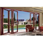 Large Size Aluminum Folding Doors Color Customized Double Glazed Powder Coated for sale