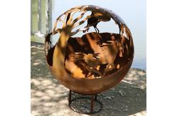 China Corten Steel Rust Assembly Required Yes Sphere Steel Fire Pits supplier