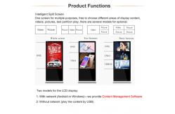 China Interactive Lcd Advertising Display Screen , Digital Signage Kiosk Freestanding supplier