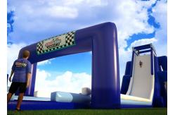 China 0.55mm PVC Tarpaulin Giant Inflatable Slide With Double Stitching supplier