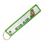 EVA AIR Co Branded Custom Embroidered Keychain Oxidation Resistant Dual Sided keychain for sale