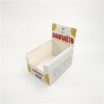Custom Logo Cardboard Storage Boxes Recyclable White Glosy Energy Candy Bars Diaplay for sale