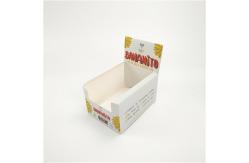 China Custom Logo Cardboard Storage Boxes Recyclable White Glosy Energy Candy Bars Diaplay supplier
