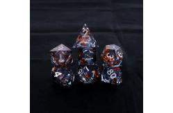China Grey foil gold natural resin multi -faceted desktop game Dice Border Gate supplier