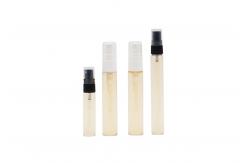 China SGS 3ml Empty Perfume Tester Bottle Vial With Black Atomizer Spray Pump supplier