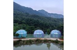 China PC Transparent Dome House Clear Bubble Tents With Lighting System And UV Protection supplier