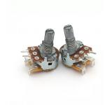 5k Potentiometer With Switch 15mm Dual Gang Audio Taper for sale