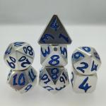 Portable Hand Poured RPG Dice Hand Polished Wear Resistant Polyhedral 7 Die for sale