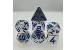 China Portable Hand Poured RPG Dice Hand Polished Wear Resistant Polyhedral 7 Die supplier