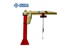 China 360 Degree Swivel Jib Crane 2 Ton Column Ground Mounting With Electric Hoist supplier