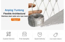 China Ferrule 2.0 Mm Balustrade Cable Mesh 70*70 Mm Hole supplier