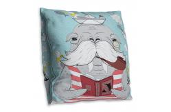 China Square Thin Chair Cushions , Printed No Fading Chair Seat Pads 500 - 1100G supplier