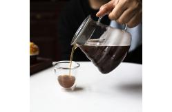 China Custom Clear Borosilicate Glass Coffee Pot Decanter Heat Resistant supplier