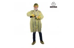 China 35gsm Cleanroom PP Disposable Lab Coat Visitor Gown supplier
