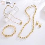 18k Gold Plated Diamond Zircon Jewelry Set Horseshoe U Geometric for sale
