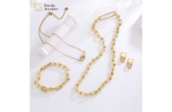 China 18k Gold Plated Diamond Zircon Jewelry Set Horseshoe U Geometric supplier