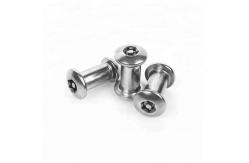 China OEM ODM Stainless Steel Binding Barrels And Screws Hex Socket Furniture Lock Screws supplier