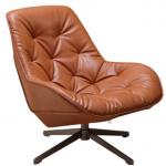 Industrial Modern Design Genuine Leather Leisure Chesterfields Single Seater Chair for sale