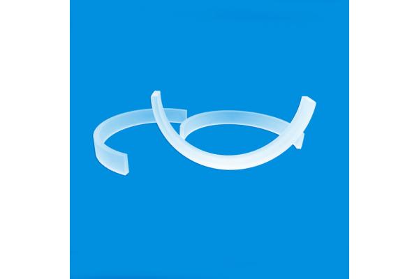 Frosted Surface Fused Silica Machining Parts Arc shape Quartz Strip