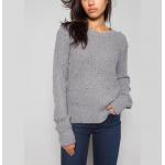 Grey / Berry Women'S Cable Knit Pullover Sweaters With Bubble Sweater Water Soluble for sale