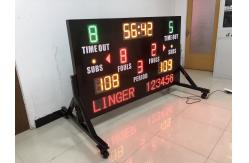China Yellow Electronic Basketball Scoreboard With Moving Sign supplier