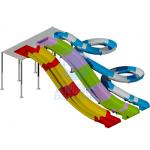 Resort Hotel Swimming Pool Water Slide Fiberglass Anti Oxidation erosion for sale