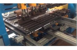 China Piercing Punching Fence Wire Mesh Welding Machine Pre Cutted Wire Feeding supplier