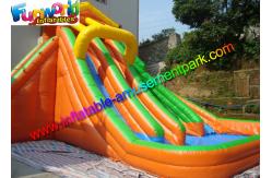 China Large Outdoor Inflatable Water Slides Pool With PLATO 0.55mm PVC Tarpaulin supplier