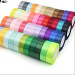 Solid Color Single Face Satin Ribbon For Gift Wrap 25 mm Customize Package size 9X9X2.5 cm for sale