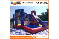 China Customized Size Spiderman Inflatable Combo Jumping Castle With Slide / Pool supplier