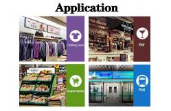 China Free CMS Software Android Stretched Bar LCD Display Indoor Shelf Advertising Screen supplier