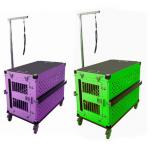 Lightweight Custom Aluminum Dog Boxes Collapsible Kennel Crate 24 Inch for sale