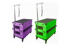 China Lightweight Custom Aluminum Dog Boxes Collapsible Kennel Crate 24 Inch supplier