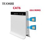Cat6 Dual Sim Unlocked 4G LTE 5ghz Wifi Router With Sim Card Slot SMA Antenna for sale