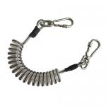 High Security Coiled Tool Lanyard Stretchable Transparent Heavy Duty Plastic Spring