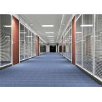 Customized Interior partition wall black color frame Single Glazed Partitions with swing door for sale