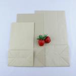 Biodegradable Recycled Kraft Paper Bags Flat Bottom With Twisted Handles for sale