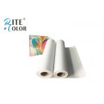 Glossy Inkjet Cotton Canvas Roll , 400gsm White Silky Digital Printing Canvas