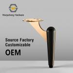 New Two-tone Black Gold Luxury Sickle Legs 12 cm Electroplated Two-tone Black Gold Finished Metal Sofa Support Legs for sale
