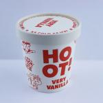 PE Coated Ice Cream Paper Cup With Lid 6 Oz 175ml Custom Printed Disposable for sale