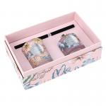 Printed Pink Luxury Candle Packaging Boxes Recyled Cardboard Tray Insert for sale
