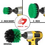PP Basic 4PCs Green Electric Drill Brush Kit Extrusion Molding Car Cleaning for sale