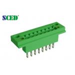 Green Male Header Plug In Terminal Block with Flange 5.08mm 18A Sockets PA66 2-22 Poles for sale