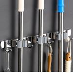 China 60cm Wall Mount Stainless Steel Mop and Broom Holder Organizer manufacturer
