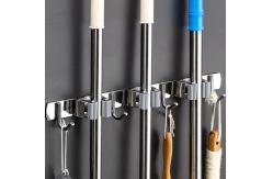China 60cm Wall Mount Stainless Steel Mop and Broom Holder Organizer supplier