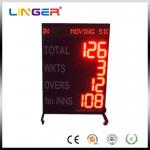DIP Led Electronic Cricket Scoreboard With Top Message Moving Sign And Supports for sale