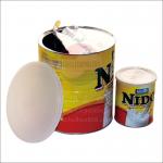 Empty Tin Plate Cans for seafood , tamato / olive powder packing canister for sale