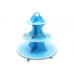 Eye Catching Cardboard Point Of Sale Counter Display 3 Round Shelf For Lipstick Cosmetics for sale