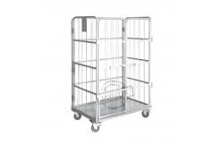 China Transport Duty Foldable Rolling Cage Storage Powder Coated Finish supplier